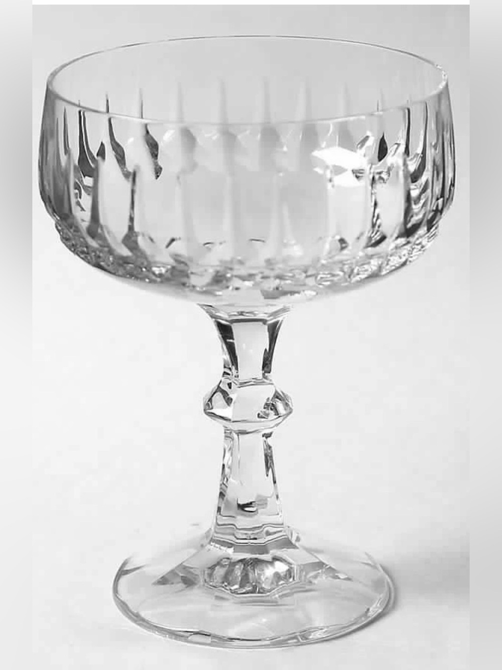RARE HTF Vintage Schott Zwiesel Champagne sherbert Glasses 8.5" 1980’s set-4
